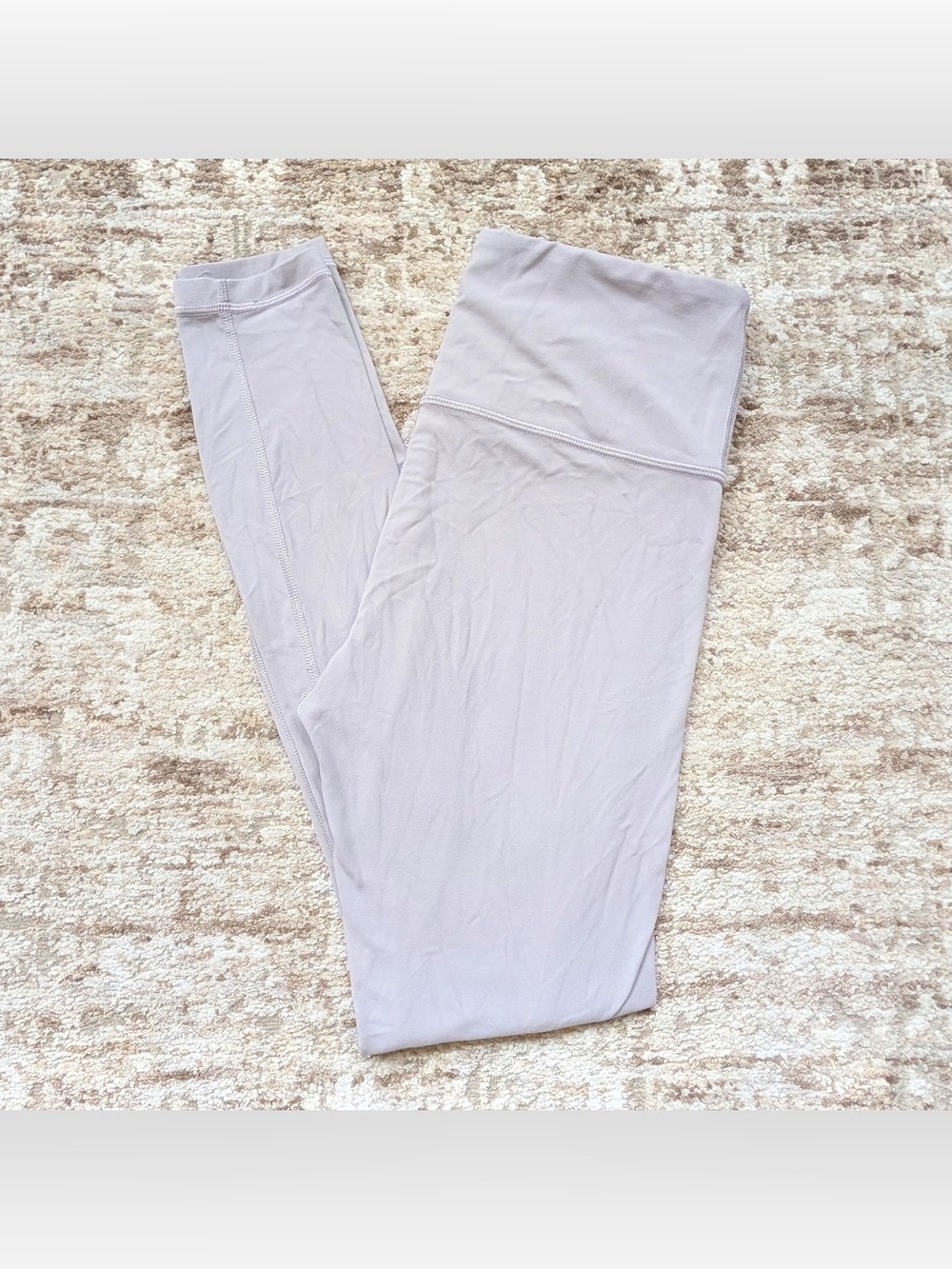 Athleta Lavender-Gray Salutation Leggings Tights